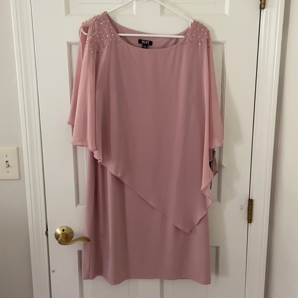 SLNY Popover Sequin Dress